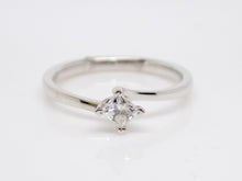 Load image into Gallery viewer, 18ct White Gold Princess Cut Diamond Solitaire Twist Engagement Ring 0.25ct SKU 8803150
