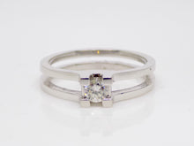 Load image into Gallery viewer, 18ct White Gold Split Shoulder Diamond Solitaire Engagement Ring 0.20ct SKU 8801006
