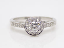 Load image into Gallery viewer, 18ct White Gold Round Brilliant Diamond Halo Engagement Ring 0.50ct SKU 8802122
