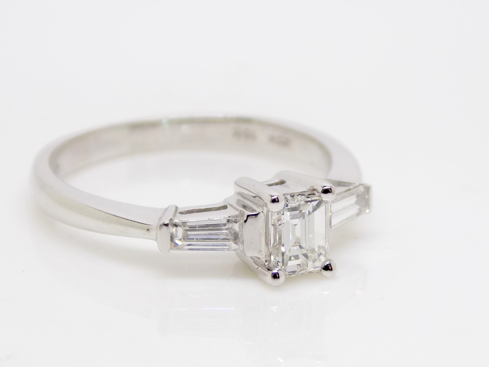 Baguette hot sale engagement ring