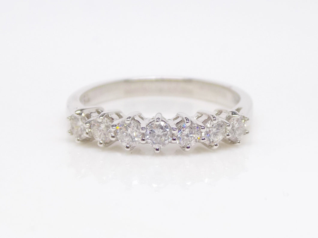 18ct White Gold 6 Round Brilliant Diamonds Wedding/Eternity Ring 0.50ct SKU 8802040