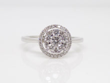 Load image into Gallery viewer, 18ct White Gold Diamond Halo Cluster Engagement Ring 0.50ct SKU 8802010
