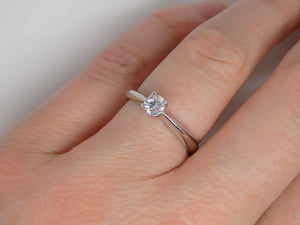 Platinum Round Brilliant Diamond Solitaire Engagement Ring 0.26ct SKU 8803204