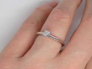 Platinum Princess Cut Diamond Solitaire Engagement Ring 0.25ct SKU 8803110