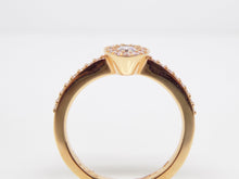 Load image into Gallery viewer, 18ct Rose Gold Oval Cut Diamond Halo Diamond Shoulder Engagement Ring 0.50ct SKU 8802120

