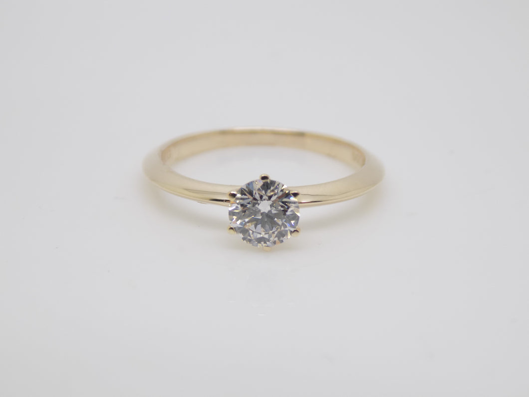 9ct Yellow Gold Round Brilliant Lab Grown Diamond Solitaire Engagement Ring 0.50ct SKU 7707005