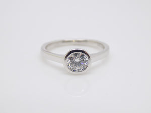 9ct White Gold Round Brilliant Lab Grown Diamond Solitaire Engagement Ring 0.50ct  SKU 7707016