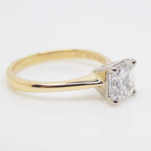Load image into Gallery viewer, 18ct Yellow Gold Square Emerald Cut Lab Grown Solitaire Diamond Engagement Ring 1.65ct SKU 7707036
