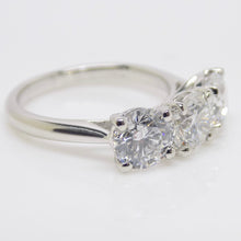 Load image into Gallery viewer, Platinum 3 Round Brilliant Lab Grown Diamonds Engagement Ring 3.00ct SKU 7707055
