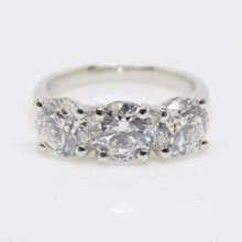 Load image into Gallery viewer, Platinum 3 Round Brilliant Lab Grown Diamonds Engagement Ring 3.00ct SKU 7707055
