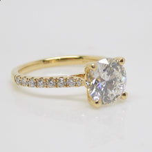 Load image into Gallery viewer, Aroca &quot;Aveline&quot; 18ct Yellow Gold Round Brilliant Lab Grown Diamond/Shoulder Engagement Ring 2.34ct SKU 7707058
