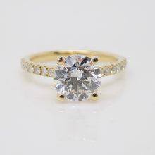 Load image into Gallery viewer, Aroca &quot;Aveline&quot; 18ct Yellow Gold Round Brilliant Lab Grown Diamond/Shoulder Engagement Ring 2.34ct SKU 7707058
