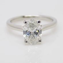 Load image into Gallery viewer, Aroca "Velora" Platinum Oval Lab Grown Diamond Solitaire Engagement Ring 1.51ct SKU 7707060
