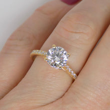 Load image into Gallery viewer, Aroca &quot;Aveline&quot; 18ct Yellow Gold Round Brilliant Lab Grown Diamond/Shoulder Engagement Ring 1.74ct SKU 7707061
