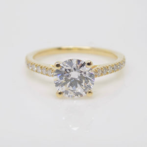 Aroca "Aveline" 18ct Yellow Gold Round Brilliant Lab Grown Diamond/Shoulder Engagement Ring 1.74ct SKU 7707061