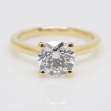 Load image into Gallery viewer, 18ct Yellow Gold Round Brilliant Lab Grown Solitaire Diamond Engagement Ring 1.52ct SKU 7707065
