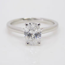 Load image into Gallery viewer, Aroca "Velora" Platinum Oval Lab Grown Diamond Solitaire Engagement Ring 1.00ct SKU 7707067
