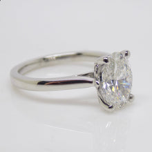 Load image into Gallery viewer, Aroca "Velora" Platinum Oval Lab Grown Diamond Solitaire Engagement Ring 2.00ct SKU 7707069
