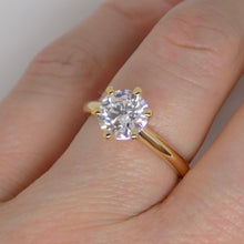 Load image into Gallery viewer, 18ct Yellow Gold Round Brilliant Lab Grown Diamond Solitaire Engagement Ring 1.53ct SKU 7707077
