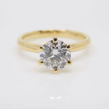 Load image into Gallery viewer, 18ct Yellow Gold Round Brilliant Lab Grown Diamond Solitaire Engagement Ring 1.53ct SKU 7707077
