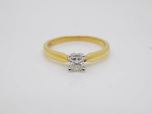 Load image into Gallery viewer, 18ct Yellow Gold Princess Cut Diamond Solitaire 0.33ct Engagement Ring SKU 8803092
