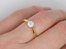 Load image into Gallery viewer, 18ct Yellow Gold Round Brilliant Diamond Solitaire Engagement Ring 0.40ct SKU 8803158
