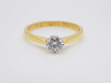 Load image into Gallery viewer, 18ct Yellow Gold Round Brilliant Diamond Solitaire Engagement Ring 0.40ct SKU 8803158
