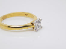 Load image into Gallery viewer, 18ct Yellow Gold Princess Cut Diamond Solitaire Engagement Ring 0.40ct SKU 8803164
