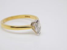 Load image into Gallery viewer, 18ct Yellow Gold Marquise Cut Diamond Solitaire Engagement Ring 0.33ct SKU 8803165
