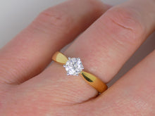 Load image into Gallery viewer, 18ct Yellow Gold Round Brilliant Diamond Solitaire Engagement Ring 0.50ct SKU 8803170
