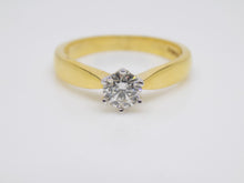 Load image into Gallery viewer, 18ct Yellow Gold Round Brilliant Diamond Solitaire Engagement Ring 0.50ct SKU 8803170
