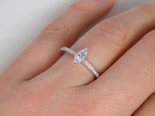 Load image into Gallery viewer, 18ct White Gold Marquise Diamond Shoulder Engagement Ring 0.41ct SKU 8802016
