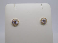 Load image into Gallery viewer, 9ct Yellow Gold CZ Halo Stud Earrings SKU 1507153
