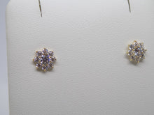 Load image into Gallery viewer, 9ct Yellow Gold CZ Flower Stud Earrings SKU 1507151
