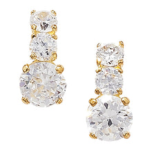 Load image into Gallery viewer, 9ct Yellow Gold 3 CZ  Pendant &amp; Earrings Set SKU 0601014
