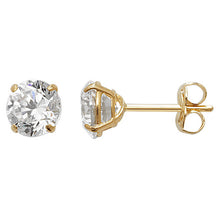 Load image into Gallery viewer, 9ct Yellow Gold Round CZ Pendant &amp; Earrings Set SKU 0601003
