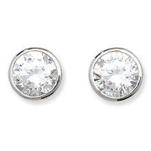 Load image into Gallery viewer, 9ct White Gold Round CZ Drop Pendant &amp; Stud Earrings Set SKU 0701001
