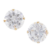 Load image into Gallery viewer, 9ct Yellow Gold 8mm Pendant 6mm Earrings CZ Set SKU 0601001
