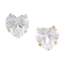 Load image into Gallery viewer, 9ct Yellow Gold CZ Heart Pendant &amp; Earrings Set SKU 0601010

