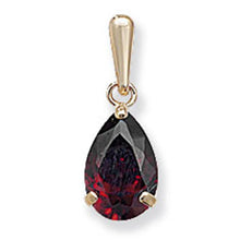 Load image into Gallery viewer, 9ct Yellow Gold Pear Shape Garnet Pendant &amp; Earring Set SKU 0601005
