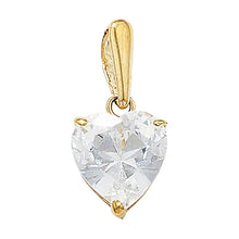 Load image into Gallery viewer, 9ct Yellow Gold CZ Heart Pendant &amp; Earrings Set SKU 0601010
