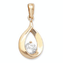 Load image into Gallery viewer, 9ct Yellow Gold Oval CZ Pendant &amp; Earrings SET SKU 0601007
