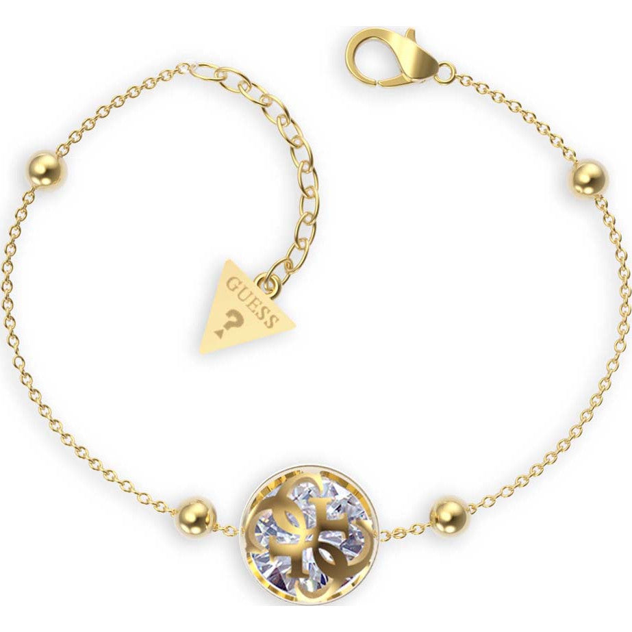 Guess Boule Gold Tone Steel and Clear Crystal Bracelet SKU 3001444
