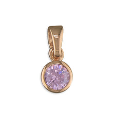 Load image into Gallery viewer, Sterling Silver Rose Finish Birthstone Pendants
