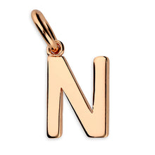 Load image into Gallery viewer, Sterling Silver Rose Finish Initial Pendant
