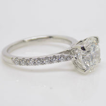 Load image into Gallery viewer, Aroca "Aveline" Platinum Round Brilliant Lab Grown Diamonds, Lab Grown Diamond shoulders Engagement Ring 2.55CT SKU 7707051
