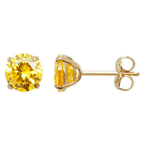9ct Yellow Gold Birthstone Earrings