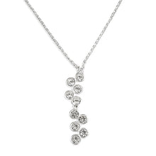 Load image into Gallery viewer, Sterling Silver Fancy Rubover Multi CZs Pendant and Earring Set SKU 0501046
