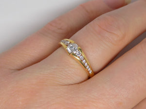 18ct Yellow Gold Round Brilliant Channel Set Diamonds Engagement Ring 0.50ct SKU 8802013