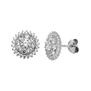 Sterling Silver CZ Pendant & Earring Set SKU 0501082